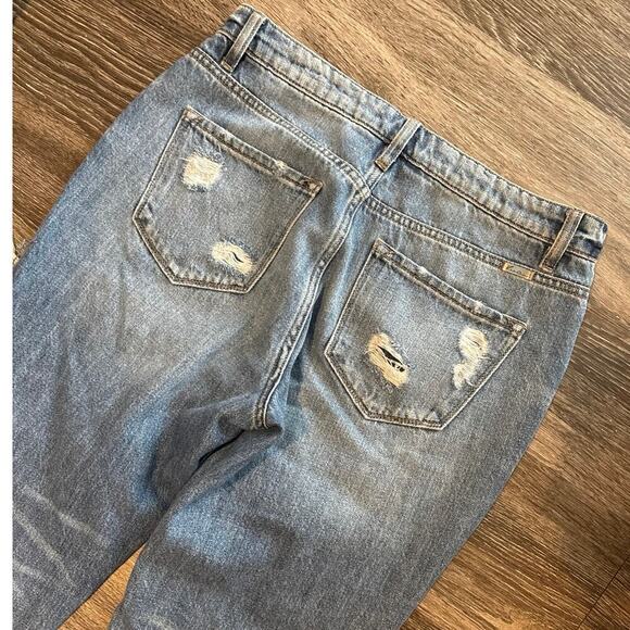 Kancan Distressed Dad Straight Leg Jeans Size 28 - Picture 6 of 6